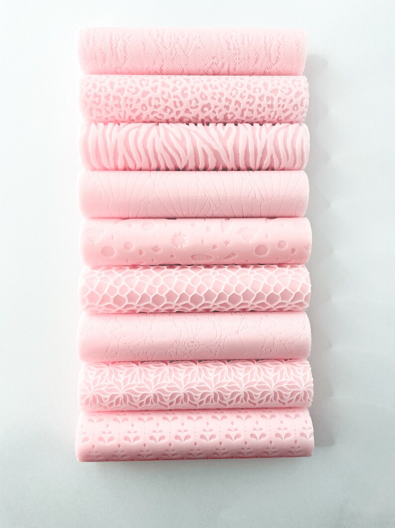 Polymer Clay Texture Roller WILDFLOWERS Polymer Clay Etsy