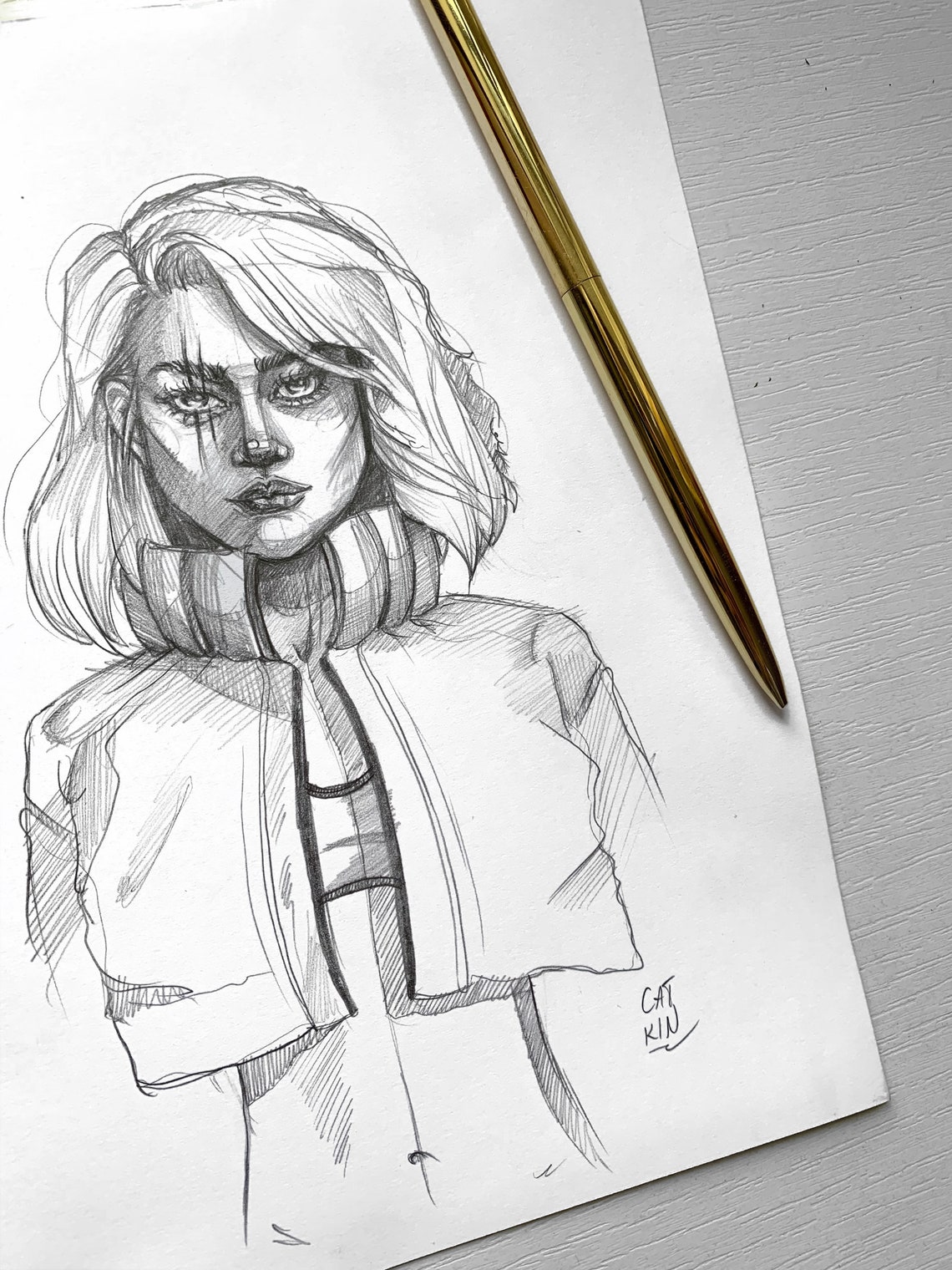 Custom Pencil Drawing Sketch From Photo Etsy