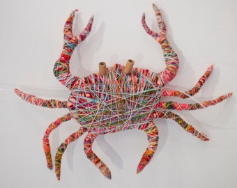 Crab textile sculpture