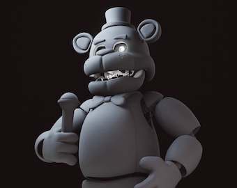 Freddy Fazbear 3D Printable Figure STL File Five Nights At Freddy's