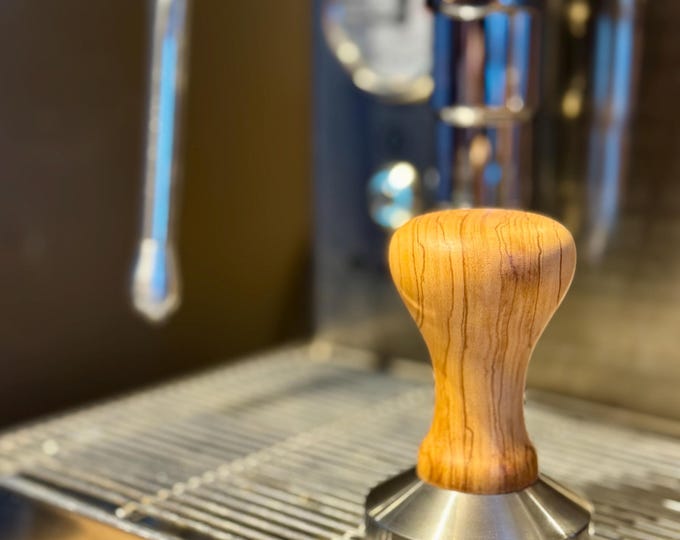 Olive Tamper (handgefertigt) - div. Durchmesser f. ECM / Rocket / Quickmill / La Pavoni / Sage / uvm. // Barista // Siebträger Zubehör