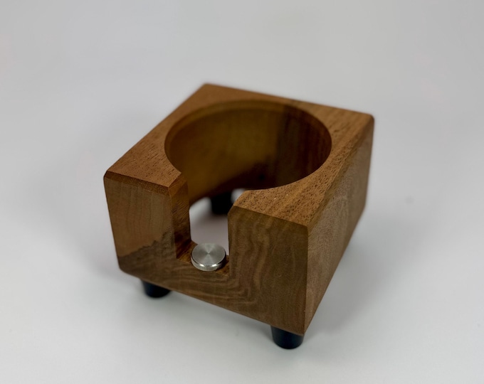 Tampstation aus Nussbaum für Siebträger | Handgefertigte Espresso Tampstation | E61 & Bezzera BZ kompatibel (uvm.!)