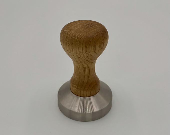 Espresso Tamper Eiche – handgefertigter Barista Tamper – 58 mm / 58,5 mm Präzision – Siebträger Zubehör
