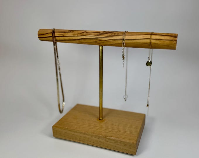 Schmuck (Ketten, Uhren, Armbänder) Ständer aus Eiche / Olive (handgefertigt), Schmuck Display, Interior Design, Schmuckständer Holz