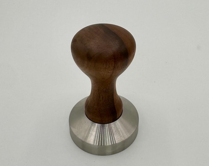 Espresso Tamper Nussbaum – handgefertigter Barista Tamper – 58 mm / 58,5 mm Präzision – Siebträger Zubehör