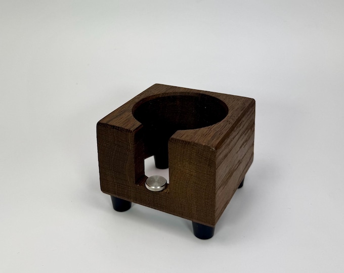 Tampstation aus Räuchereiche für Siebträger | Handgefertigte Espresso Tampstation | E61 & Bezzera BZ kompatibel (uvm.!)