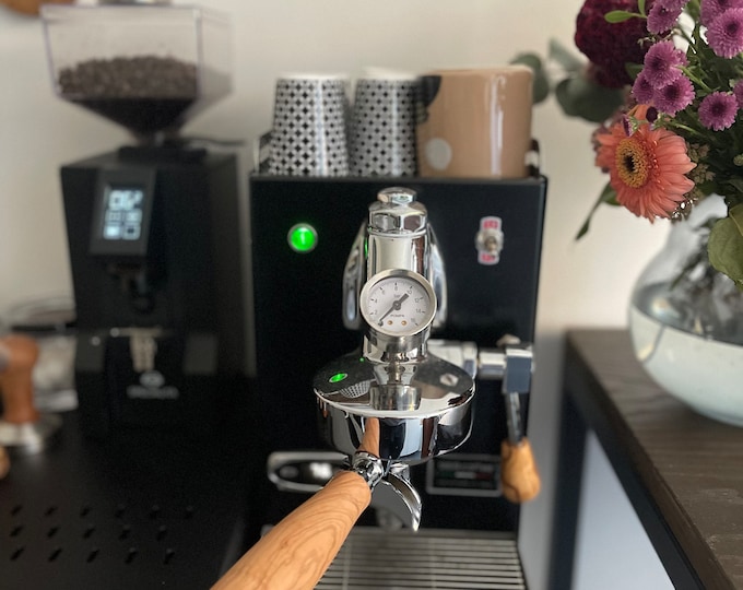 Olivenholz Holzupgrade (handgefertigt) Siebträger, Bezugshebel / Bezzera BZ09, ECM Puristika, 969.Coffee Elba Mini, Quickmill Carola