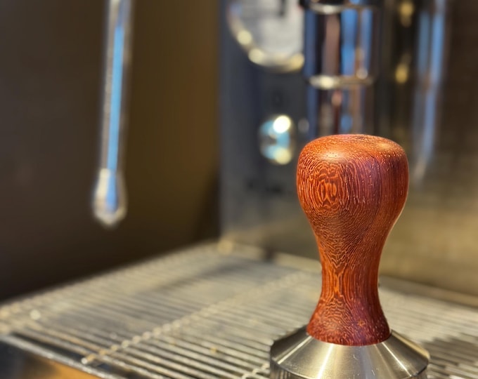 Padouk Tamper (handgefertigt) - div. Durchmesser f. ECM / Rocket / Quickmill / La Pavoni / Sage // Barista Zubehör // Siebträger Zubehör