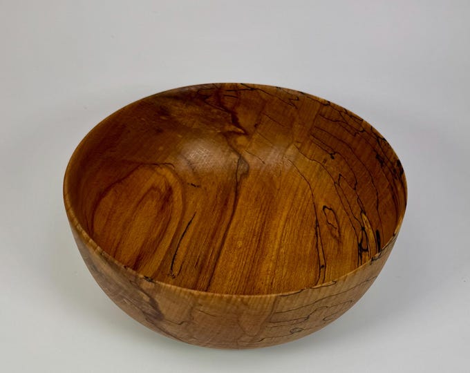 Gedrechselte Schale aus gestockter Buche – große Holzschale – Deko- & kleine Obstschale – Interior Design Unikat