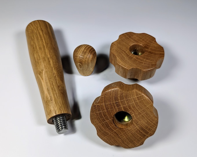 Lelit Mara X Holz Set Eiche (handgefertigt), Siebträger, Drehräder, Bezugshebel / Premium Barista Zubehör / Lelit Mara Holz Set