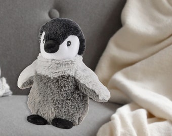 Mikrowellengeeignetes weiches Wärmekissen Baby Pinguin | duftende herausnehmbare Lavendelfüllung | waschbar | für Kinder und Erwachsene