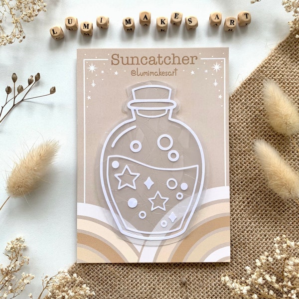 Suncatcher Sticker Magic Potion | Fensterbild selbstklebend | Regenbogen Fenstersticker