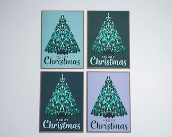 Christmas Tree Christmas Card Pack of 4