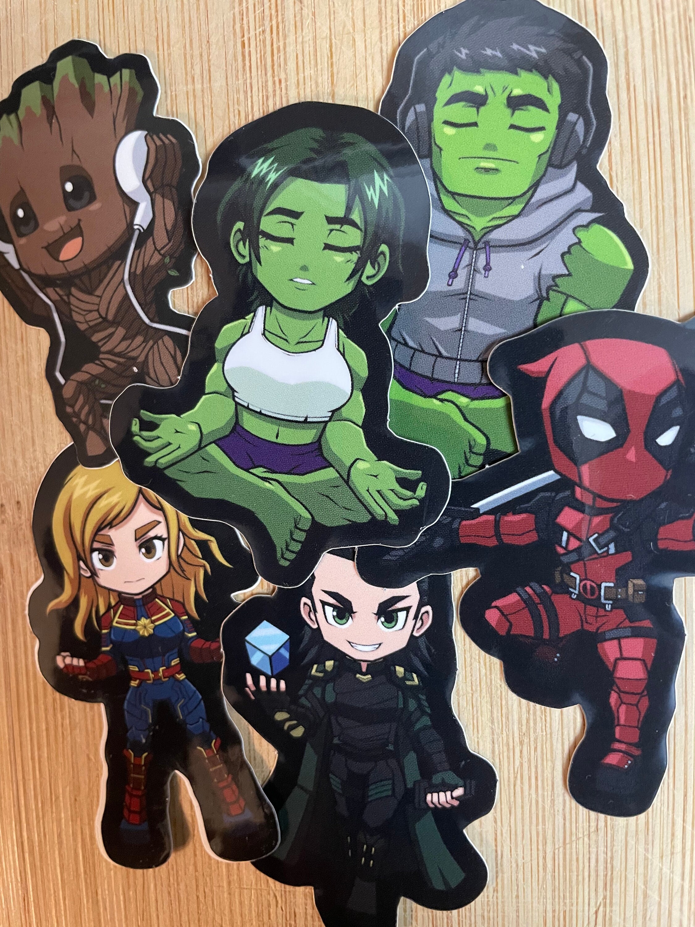 Marvel Heroes Sticker Decal Water Bottle Hydro Flask Binder