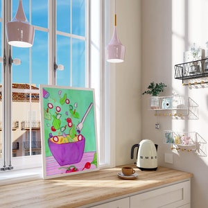 Vegetable Wall Art for kitchen, food stilllife illustration poster decor, downloadable prints