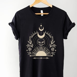 Moon And Stars T-Shirt, Celestial Shirt, Starry Night Shirt, Astrology Tshirt, Spiritual Shirt, Sun Celestial Graphic Tee, Vintage Boho Tee,