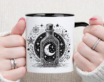 Celestial Mug: Mystic Moon, Witchy Cottagecore Gift