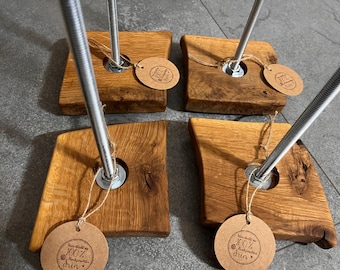 Küchenrollenhalter handmade Unikat aus Eichenholz industrial Design - Eiche | Holz