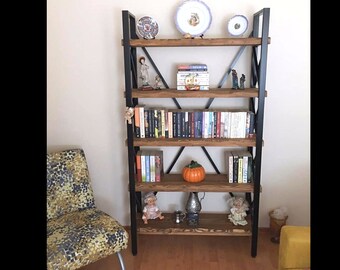 Loft Bookshelf, Book Display, Metal Bookshelf, Office Bookcase, Modern Bookshelf