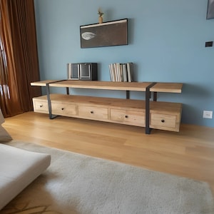 Industrial TV stand - Wooden TV CABINET