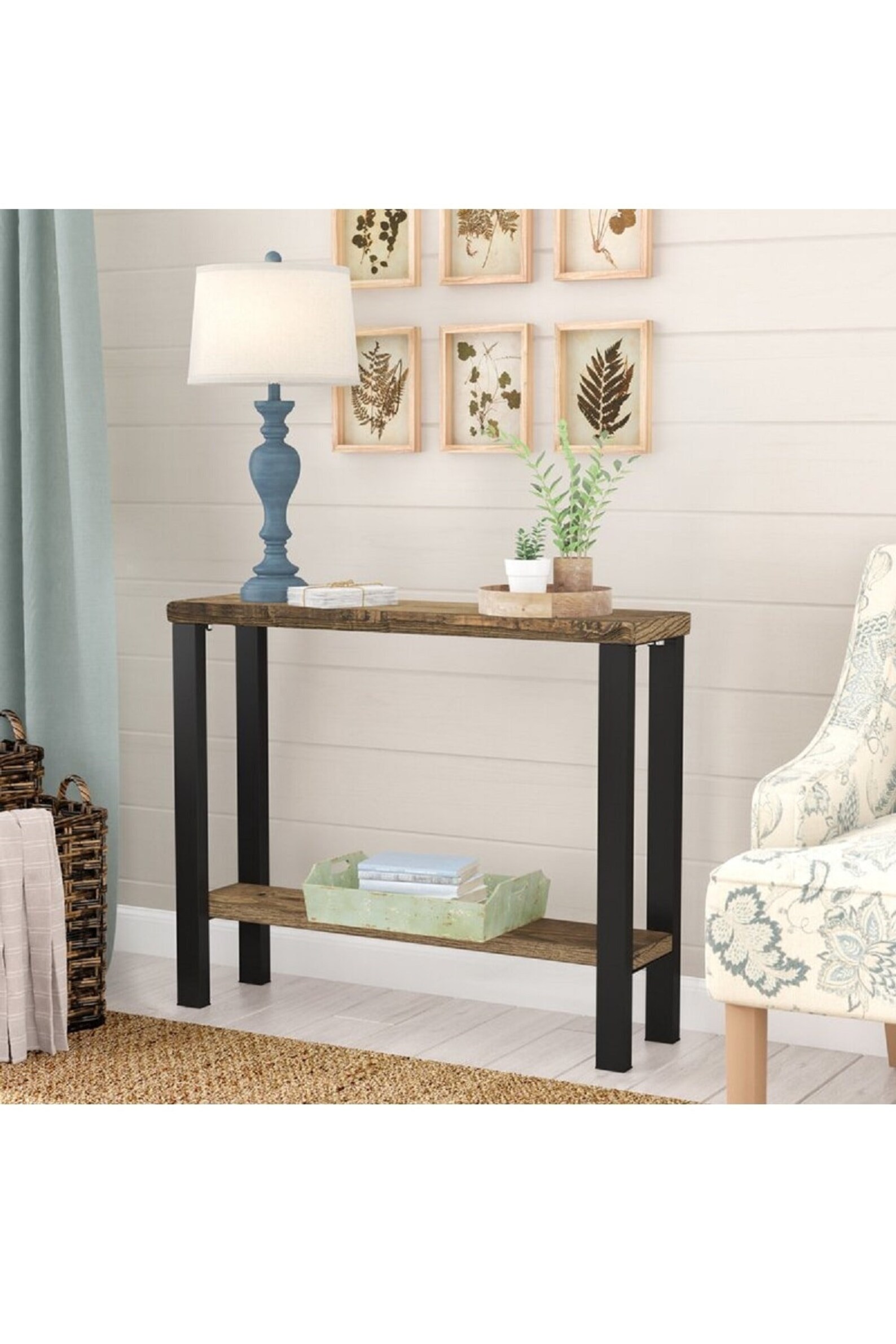 Wooden Entryway Table Industrial Entryway Table Entrway Etsy