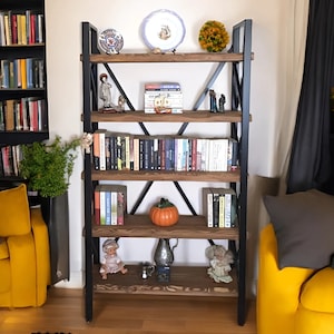 Loft Bookshelf, Book Display, Metal Bookshelf, Office Bookcase, Modern Bookshelf