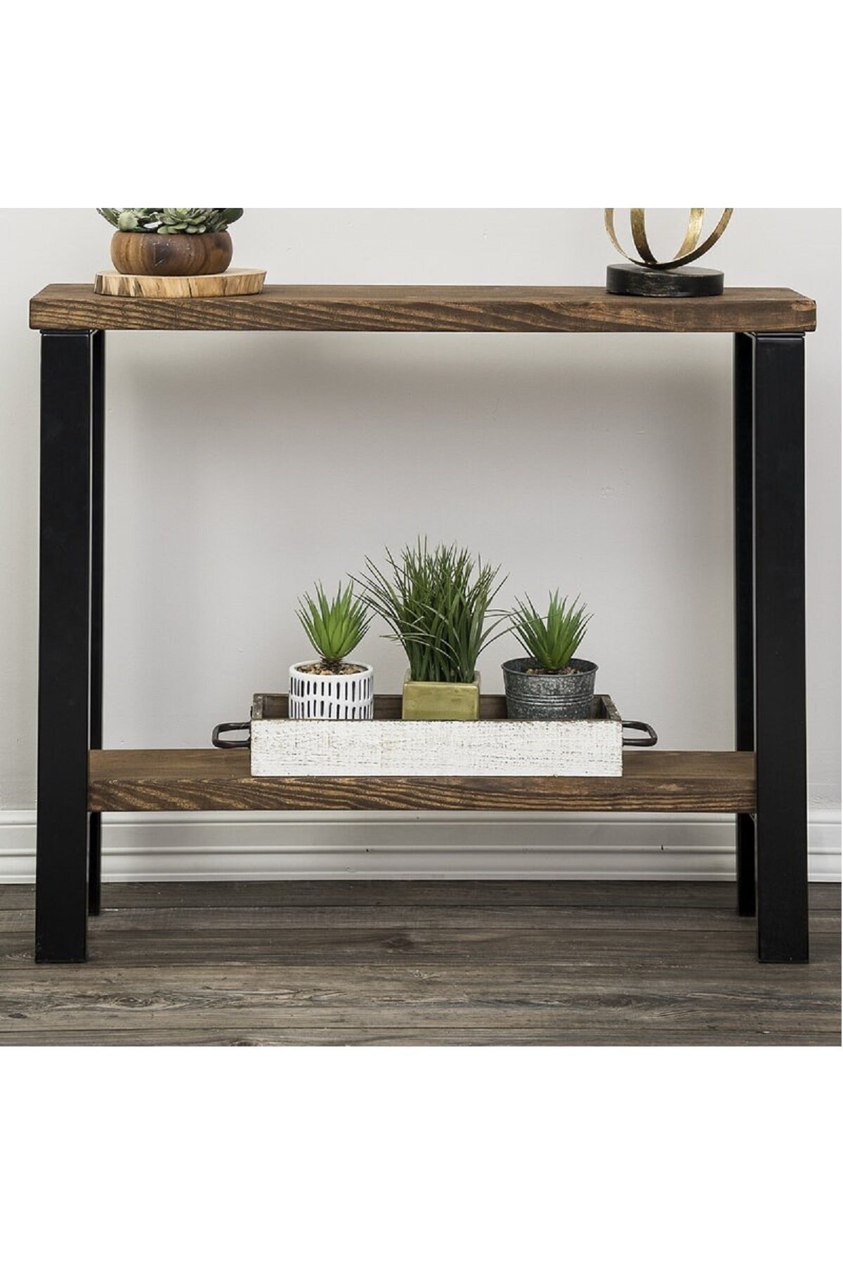 Wooden Entryway Table Industrial Entryway Table Entrway Etsy