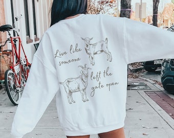 Goat Sweatshirt Goat Lover Gift Goat Gifts Goat Shirt Goat Sweater Goat Lovers Gift Farm Sweatshirt Goat Gift Goat Crewneck Goats Shirt