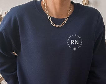 Emergency Department RN Sweatshirt ER Nurse Shirt Nurse Sweatshirt Emergency Nurse ER Nurse Crewneck Emergency Medicine Nurse Sweater