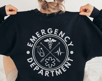Emergency Department Sweatshirt, Emergency Room Nurse, Emergency Registration, ER Nurse Shirt, Crewneck Sweater, Paramedic Shirt, Tech Gifts