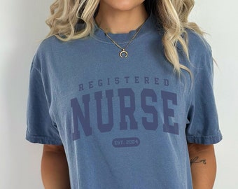 Registered Nurse Shirt, Comfort Colors Nurse Shirt, RN Graduation Gifts, RN Shirt, New Nurse Gifts, Nurse Graduation Gifts, Registered Nurse