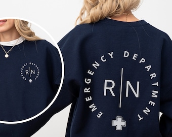 Emergency Department Sweatshirt ER Nurse Crewneck Emergency Nurse Sweatshirt Emergency Medicine Emergency Room Nurse Shirt ER Nurse Sweater