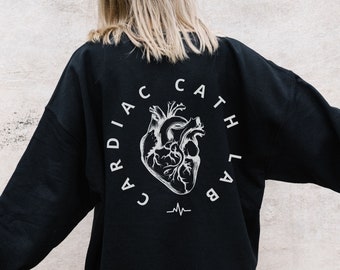 Cardiac Cath Lab Sweatshirt, Cath Lab Sweater, Cardiac Nurse Crewneck, Cardiology Sweatshirt, Cardiac ICU Nurse, Nurse Gift, Cardiac Rn Gift