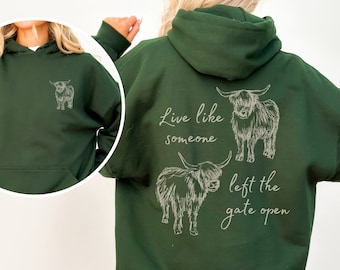 Highland Cow Hoodie Highland Cow Sweatshirt Cow Hoodie Cow Sweater Cow Shirt Cow Gifts For Cow Lovers Fluffy Cows Inspirational Hoodie