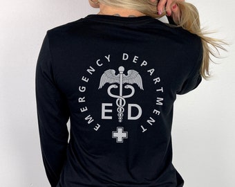 Emergency Department Long Sleeve Shirt ER Nurse Shirt Nurse Long Sleeve Emergency Nurse Shirt New Nurse Grad Gift Nurse Gift Nurse ER RN