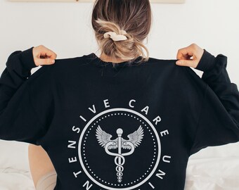 ICU Nurse Sweatshirt, Nurse Shirt, Intensive Care Unit Nurse Crewneck Sweater, ICU RN Sweatshirt, Icu Nurse Gifts, Nurse Crewneck Icu Shirt