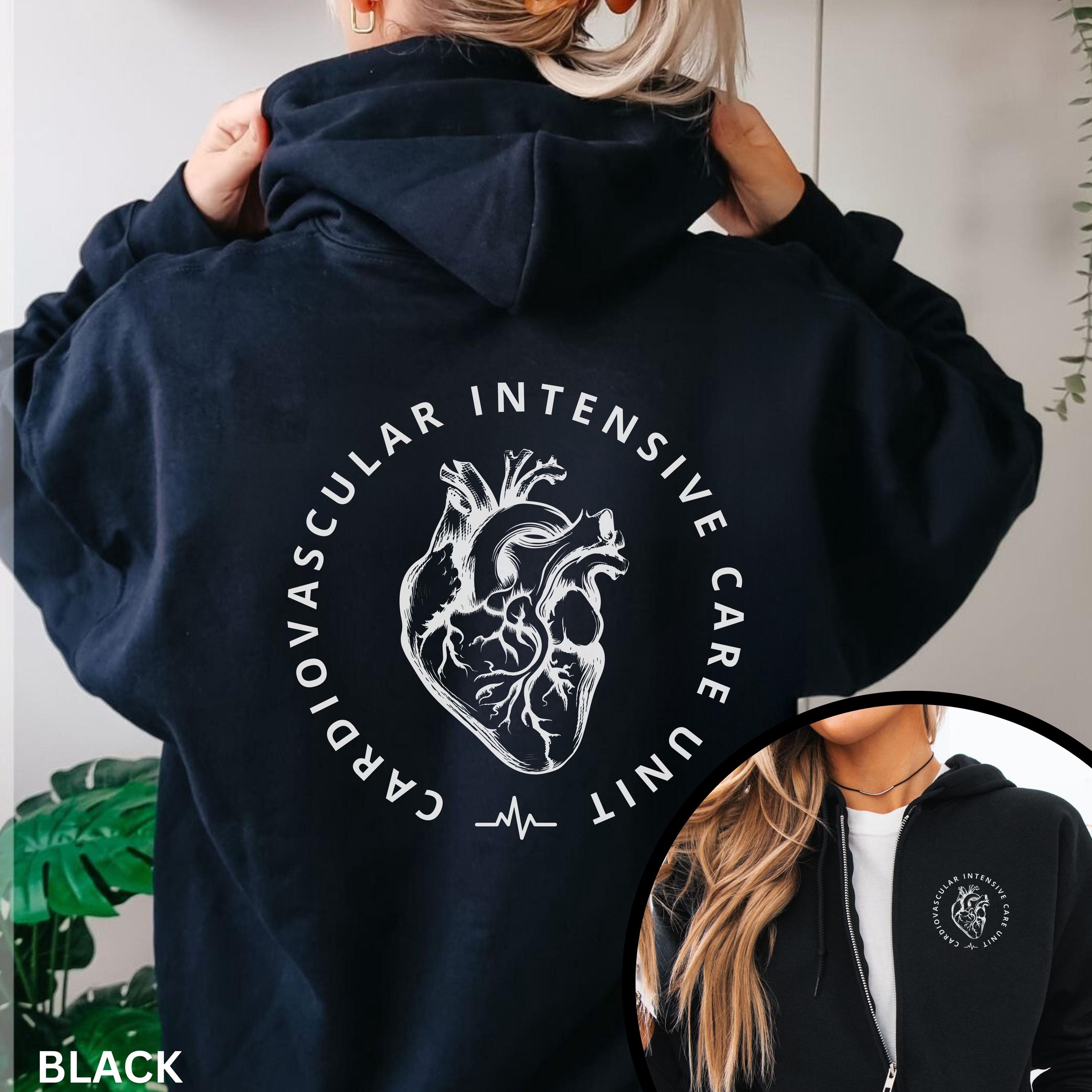 CVICU Jacket, Full Zip Sweatshirt, Cardiac ICU Nurse Sweater, CNA Medical Assistant Gift, Critical Care Zip, Cvicu Nurse Hoodie, Pa Np Gifts