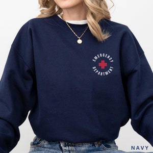 Emergency Department Sweatshirt ER Nurse Shirt Nurse Sweatshirt Emergency Nurse ER Nurse Crewneck Emergency Medicine ER Department Shirt