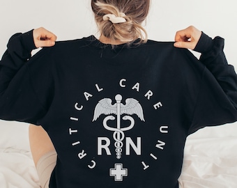 Critical Care Nurse Sweatshirt CCU Nurse Shirt Intensive Care Unit Sweater ICU Sweatshirt Ccu Gifts Nurse Crewneck Ccu Shirt Ccu RN Shirt