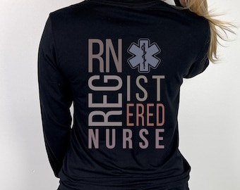 Registered Nurse Long Sleeve Shirt Retro RN Shirt RN Shirt Nurse Graduation Gift RN Long Sleeve Shirt Nurse Gifts Nurse Preceptor Gift