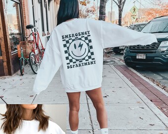 Emergency Department Sweatshirt, Retro Emergency Room Nurse, Emergency Sweatshirt, ER Nurse Shirt, Emergency Department Crewneck Sweater