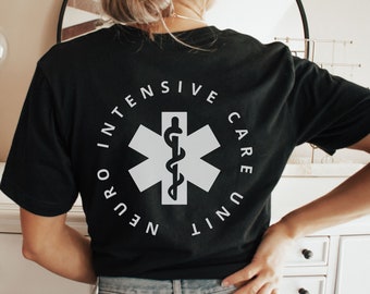 Neuro ICU Nurse Shirt, Neurology Nurse Tshirt, Neuro Intensive Care Unit Shirt for work, Neuro Nurse, Icu Nurse Shirt, Nurse Gift,Neuro Crew