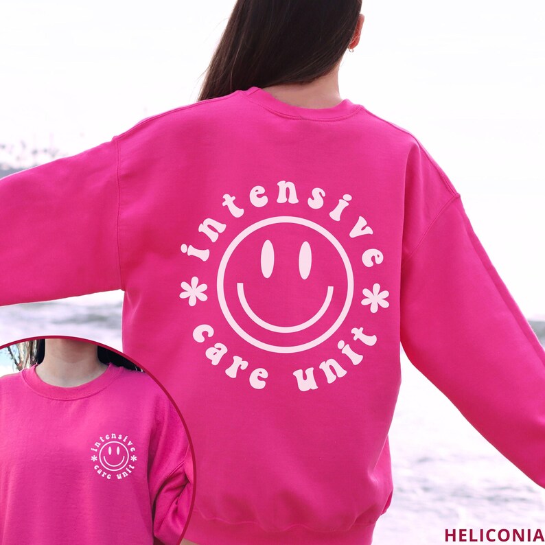 ICU Nurse Sweatshirt Intensive Care Unit Nurse Shirt ICU Nurse Shirt Nurse Sweater RN Sweatshirt New Grad Nurse Gifts Nurse Apparel Crewneck image 2