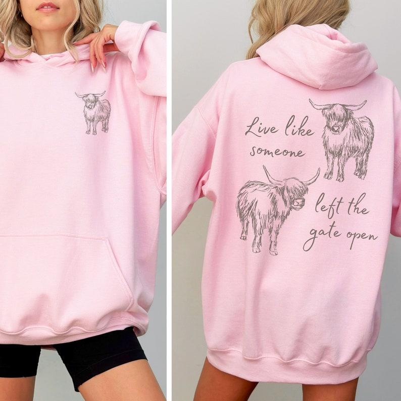 Sudadera con capucha de vaca de las Tierras Altas Sudadera con capucha de vaca Sudadera con capucha de vaca Suéter de vaca Camiseta de vaca Regalos de vaca para amantes de las vacas Sudadera con capucha inspiradora de vacas esponjosas imagen 5