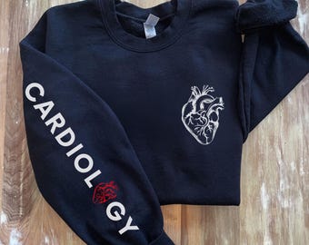 Cardiology Sweatshirt, CICU Crewneck Sweater, Cardiac RN Apparel, CVICU Shirt for Work, Cardiology Unit Gifts, Cardiovascular Nurse Sweater