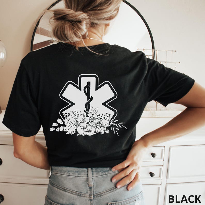EMT Shirt Paramedic ER Nurse Shirt Emergency Department ER Tech Ems Shirt Medical Assistant Nurse Apparel Nurse Educator Cna Shirt Hospice zdjęcie 1