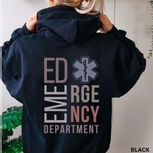 Emergency Department Zip Up Hoodie, Emergency Department Sweatshirt, Nurse Jacket, Nurse Hoodie, Emergency Nurse, ER Nurse Full Zip, ER