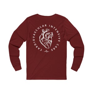 Camiseta de manga larga para la UCI cardiovascular, camiseta de cardiología, enfermera de la UCI cardíaca, regalo para enfermera de la UCI cardiovascular, regalos para enfermeras de cardiología, enfermera cardiovascular, camiseta de manga larga para enfermera imagen 6