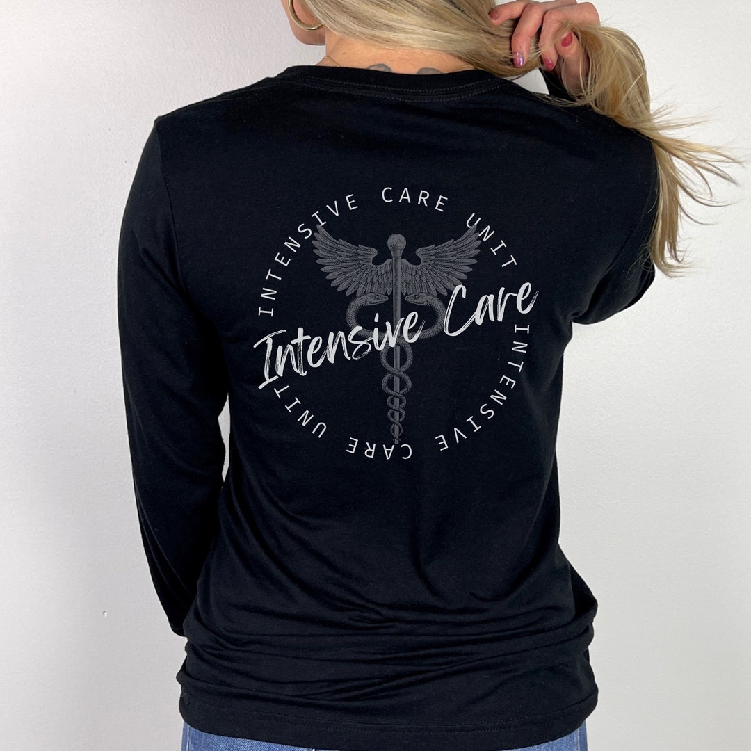 ICU Nurse Long Sleeve Shirt Long Sleeve Nurse Shirt Intensive Care Unit Shirts ICU Shirt for