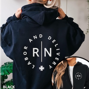 Labor and Delivery Nurse Full Zip Sweatshirt, L and D RN Zip Up Hoodie, Nurse Jacket, Mother Baby OB Nurse Postpartum, Labour And Delivery